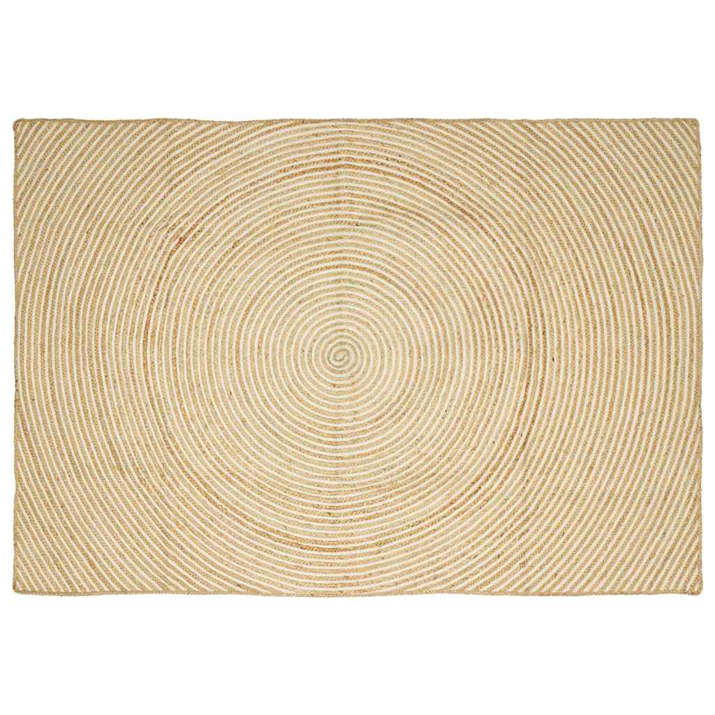 42010726_1.jpg vidaXL Koberec Prírodná a biela 200 x 290 cm Juta – Obrázok 1