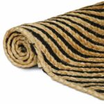 vidaXL Koberec Prírodná a čierna 60 x 110 cm Juta – Obrázok 3
