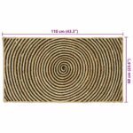 vidaXL Koberec Prírodná a čierna 60 x 110 cm Juta – Obrázok 9