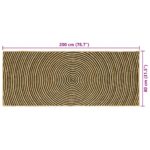 vidaXL Koberec Prírodná a čierna 80 x 200 cm Juta – Obrázok 9
