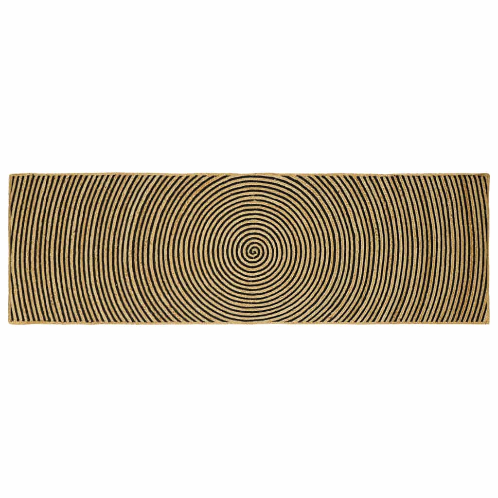 42010737_1.jpg vidaXL Koberec Prírodná a čierna 80 x 250 cm Juta – Obrázok 1