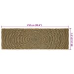 vidaXL Koberec Prírodná a čierna 80 x 250 cm Juta – Obrázok 9