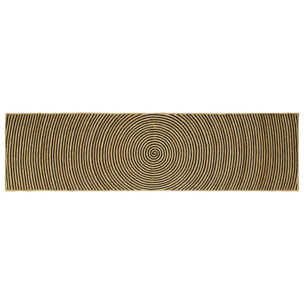 42010738_1.jpg vidaXL Koberec Prírodná a čierna 80 x 300 cm Juta – Obrázok 1