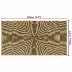 vidaXL Koberec Prírodná a čierna 100 x 200 cm Juta – Obrázok 9