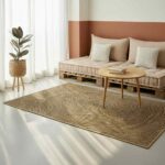 vidaXL Koberec Prírodná a čierna 140 x 200 cm Juta – Obrázok 2