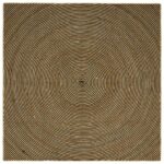 vidaXL Koberec Prírodná a čierna 200 x 200 cm Juta