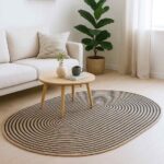 vidaXL Koberec Prírodná a čierna 122 x 183 cm Juta – Obrázok 2