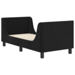 vidaXL Rám detskej postele s čelom Čierna 70 x 140 cm Zamat – Obrázok 4