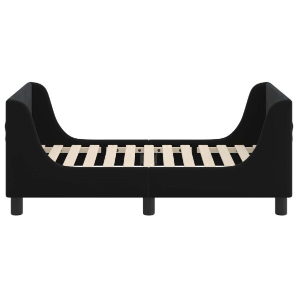 vidaXL Rám detskej postele s čelom Čierna 70 x 140 cm Zamat – Obrázok 6