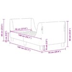 vidaXL Rám detskej postele s čelom Čierna 70 x 140 cm Zamat – Obrázok 9