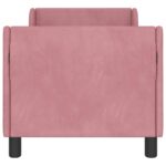 vidaXL Rám detskej postele s čelom Ružová 70 x 140 cm Zamat – Obrázok 5
