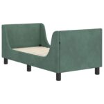 vidaXL Rám detskej postele s čelom Morská zelená 70 x 140 cm Zamat – Obrázok 4