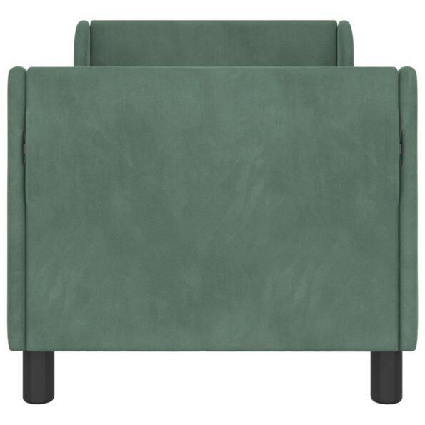 vidaXL Rám detskej postele s čelom Morská zelená 70 x 140 cm Zamat – Obrázok 5