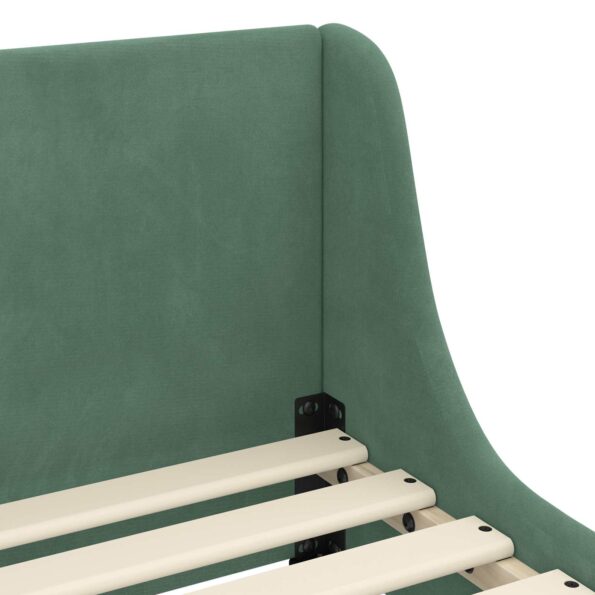 vidaXL Rám detskej postele s čelom Morská zelená 70 x 140 cm Zamat – Obrázok 7