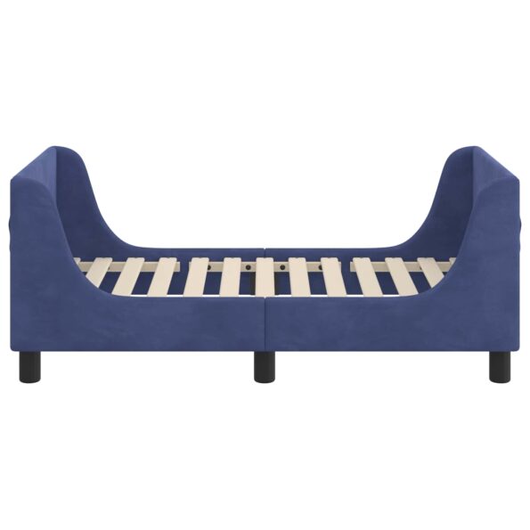 vidaXL Rám detskej postele s čelom Policajná modrá 70 x 140 cm Zamat – Obrázok 6