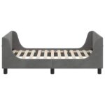vidaXL Detský rám na posteľ s čelom Tmavo šedá 80 x 160 cm Zamat – Obrázok 6