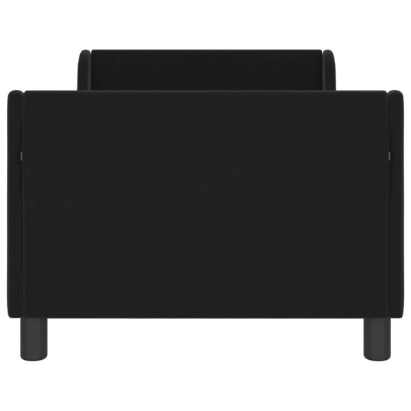 vidaXL Detský rám na posteľ s čelom Čierna 80 x 160 cm Zamat – Obrázok 5
