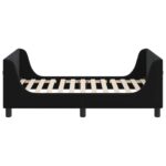 vidaXL Detský rám na posteľ s čelom Čierna 80 x 160 cm Zamat – Obrázok 6