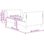 vidaXL Detský rám na posteľ s čelom Čierna 80 x 160 cm Zamat – Obrázok 9
