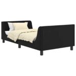 vidaXL Detský rám na posteľ s čelom Čierna 80 x 200 cm Zamat – Obrázok 2