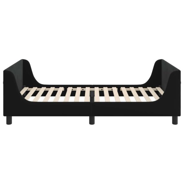 vidaXL Detský rám na posteľ s čelom Čierna 80 x 200 cm Zamat – Obrázok 6