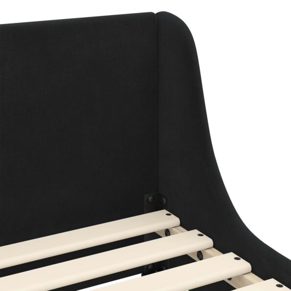 vidaXL Detský rám na posteľ s čelom Čierna 80 x 200 cm Zamat – Obrázok 7