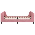 vidaXL Detský rám na posteľ s čelom Ružová 80 x 200 cm Zamat – Obrázok 6