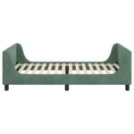 vidaXL Detský rám na posteľ s čelom Morská zelená 90 x 190 cm Zamat – Obrázok 6