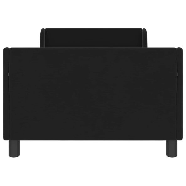 vidaXL Detský rám na posteľ s čelom Čierna 90 x 200 cm Zamat – Obrázok 5
