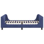 vidaXL Detský rám na posteľ s čelom Policajná modrá 90 x 200 cm Zamat – Obrázok 6