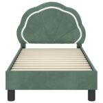 vidaXL Rám detskej postele s čelom Morská zelená 70 x 140 cm Zamat – Obrázok 5