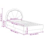 vidaXL Detský rám na posteľ s čelom Fialová 80 x 160 cm Zamat – Obrázok 10