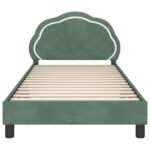 vidaXL Detský rám na posteľ s čelom Morská zelená 80 x 200 cm Zamat – Obrázok 5