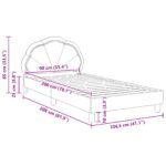 vidaXL Detský rám na posteľ s čelom Čierna 90 x 200 cm Zamat – Obrázok 10
