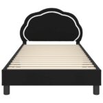 vidaXL Detský rám na posteľ s čelom Čierna 90 x 200 cm Zamat – Obrázok 5