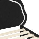 vidaXL Detský rám na posteľ s čelom Čierna 90 x 200 cm Zamat – Obrázok 8