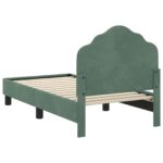 vidaXL Rám detskej postele s čelom Morská zelená 70 x 140 cm Zamat – Obrázok 7