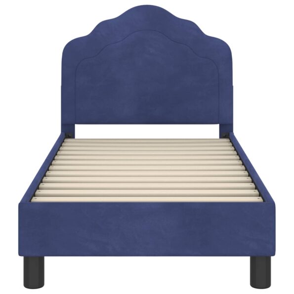 vidaXL Rám detskej postele s čelom Policajná modrá 70 x 140 cm Zamat – Obrázok 5