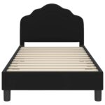 vidaXL Detský rám na posteľ s čelom Čierna 80 x 160 cm Zamat – Obrázok 5