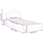 vidaXL Detský rám na posteľ s čelom Čierna 90 x 190 cm Zamat – Obrázok 10