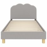 vidaXL Detský rám na posteľ s čelom Svetlosivá 90 x 200 cm – Obrázok 3