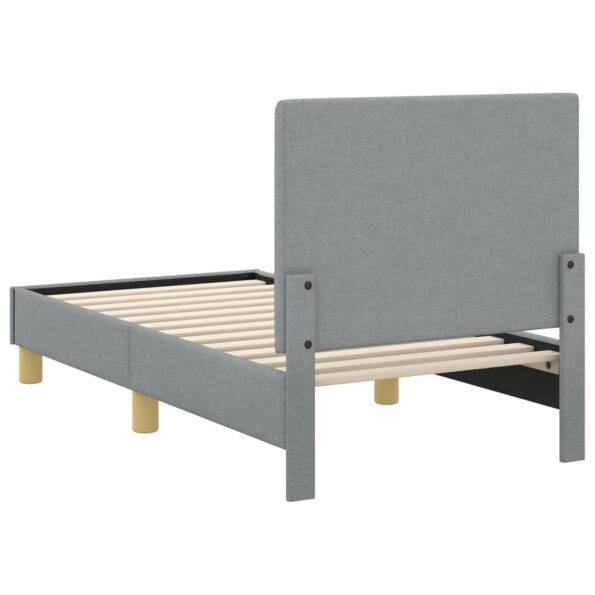 vidaXL Rám detskej postele s čelom Svetlosivá 70 x 140 cm látka – Obrázok 7