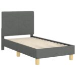 vidaXL Rám detskej postele s čelom Tmavo šedá 70 x 140 cm látka – Obrázok 4