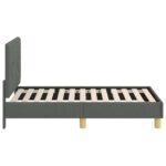 vidaXL Rám detskej postele s čelom Tmavo šedá 70 x 140 cm látka – Obrázok 6