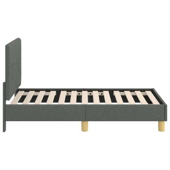 vidaXL Rám detskej postele s čelom Tmavo šedá 70 x 140 cm látka – Obrázok 6