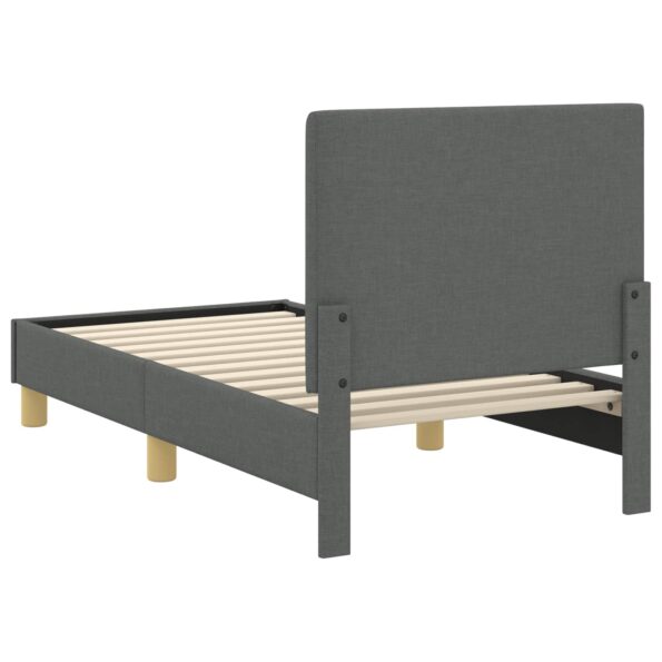 vidaXL Rám detskej postele s čelom Tmavo šedá 70 x 140 cm látka – Obrázok 7