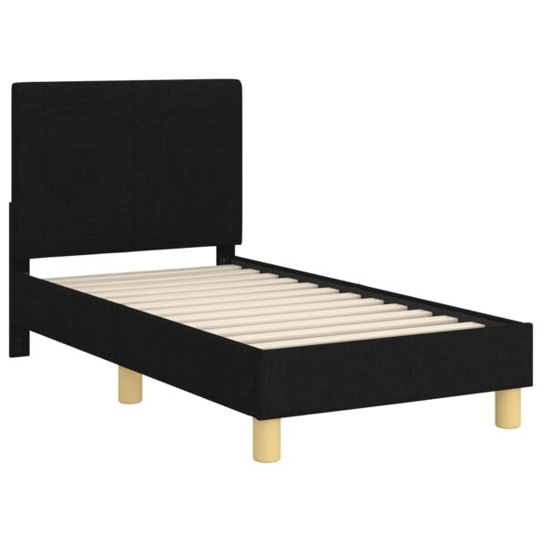 vidaXL Rám detskej postele s čelom Čierna 70 x 140 cm látka – Obrázok 4