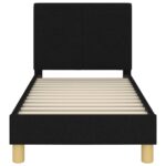 vidaXL Rám detskej postele s čelom Čierna 70 x 140 cm látka – Obrázok 5