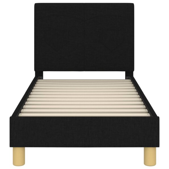 vidaXL Rám detskej postele s čelom Čierna 70 x 140 cm látka – Obrázok 5