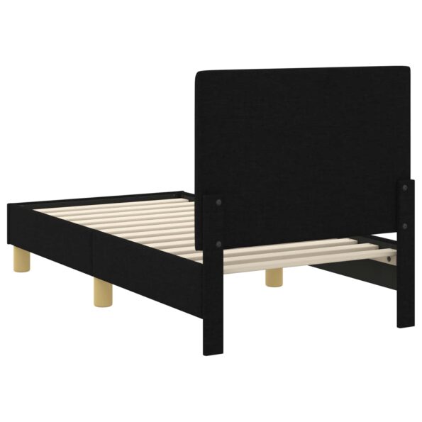 vidaXL Rám detskej postele s čelom Čierna 70 x 140 cm látka – Obrázok 7